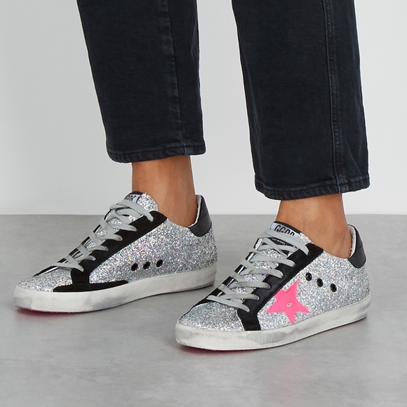 Golden Goose Shoes - Golden Goose Superstar Hot Pink Silver Sneakers 39
